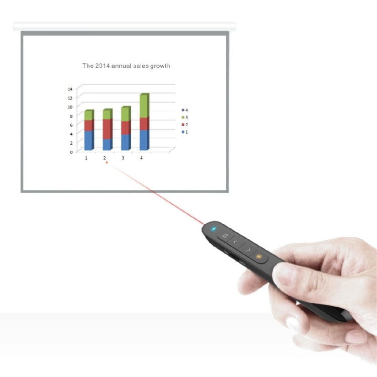 DSIT001 2.4GHz Updated Version Powerpoint Presentation Remote Control Multi-functional Laser Pointer for Multi-media, Control Distance: 100m, DSIT001