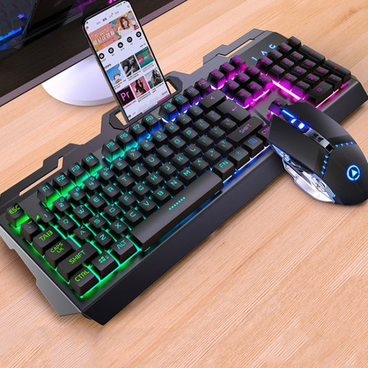 YINDIAO V2 Mechanical Feel Gaming Keyboard Mouse Set (Black Orange Yellow Light), KB5790A, KB5790B, KB5790C, KB5790D