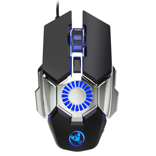 HXSJ J700 Colorful Lighting Programmable E-sports Gaming Wired Mouse, J700