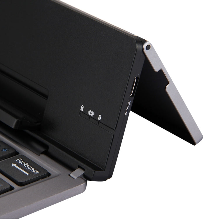 F18 Ultra-slim Rechargeable Foldable 58 Keys Bluetooth Wireless Keyboard with Holder