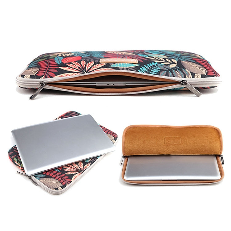 Lisen 13 inch Sleeve Case Colorful Leaves Zipper Briefcase Carrying Bag for Macbook, Samsung, Lenovo, Sony, DELL Alienware, CHUWI, ASUS, HP, 13 inch and Below Laptops, 13 inch