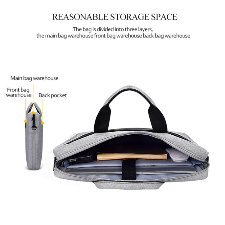 DJ06 Oxford Cloth Waterproof Wear-resistant Portable Expandable Laptop Bag for 15.4 inch Laptops, with Detachable Shoulder Strap, 15.4 inch