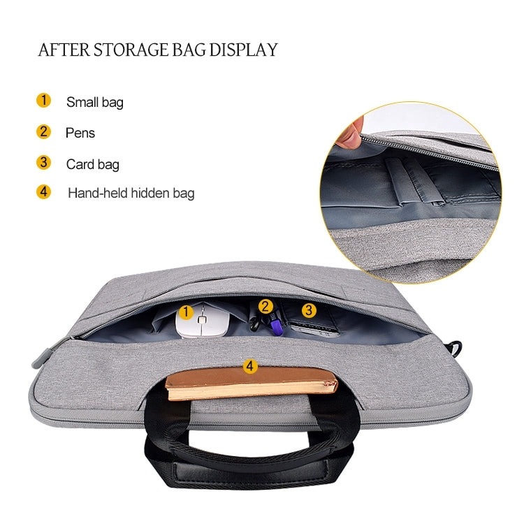 DJ08 Oxford Cloth Waterproof Wear-resistant Laptop Bag for 13.3 inch Laptops, with Concealed Handle & Luggage Tie Rod & Adjustable Shoulder Strap, 13.3 inch