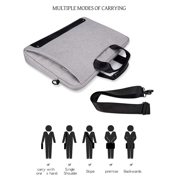 DJ08 Oxford Cloth Waterproof Wear-resistant Laptop Bag for 14.1 inch Laptops, with Concealed Handle & Luggage Tie Rod & Adjustable Shoulder Strap, 14.1 inch