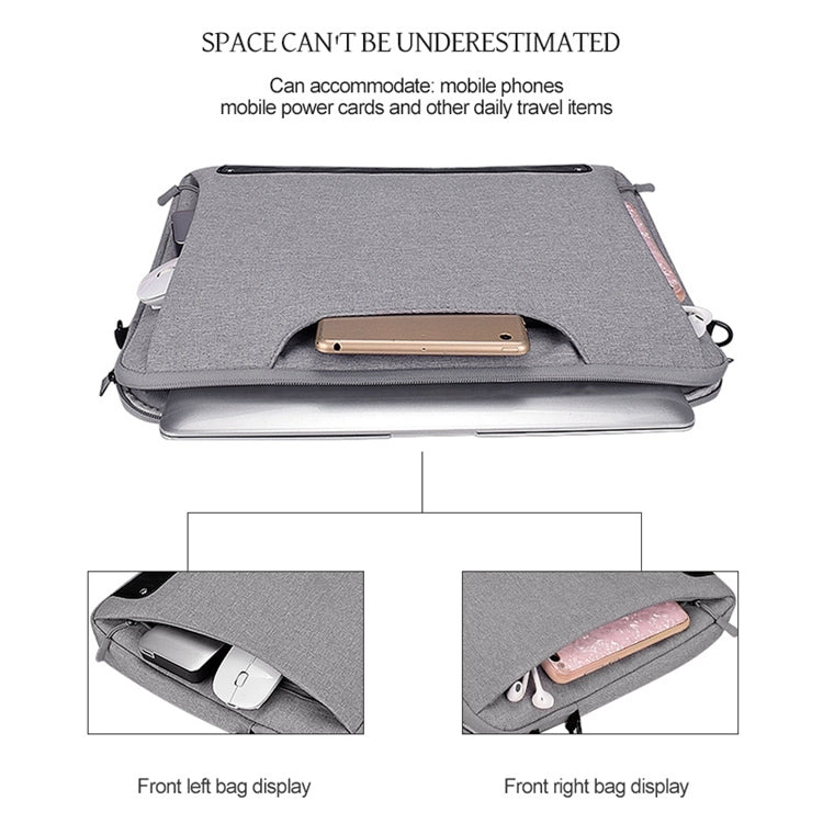 DJ08 Oxford Cloth Waterproof Wear-resistant Laptop Bag for 14.1 inch Laptops, with Concealed Handle & Luggage Tie Rod & Adjustable Shoulder Strap, 14.1 inch