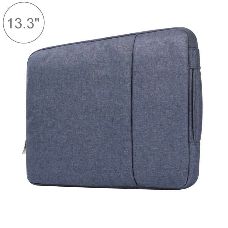 13.3 inch Universal Fashion Soft Laptop Denim Bags Portable Zipper Notebook Laptop Case Pouch for MacBook Air / Pro, Lenovo and other Laptops, Size: 35.5x26.5x2cm, 13.3 inch Grey, 13.3 inch Dark Blue, 13.3 inch Black