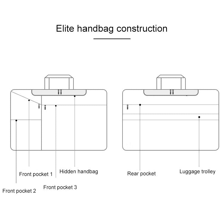 ST02S Waterproof Tear Resistance Hidden Portable Strap One-shoulder Handbag for 13.3 inch Laptops, with Suitcase Belt, ST02S 13.3 inch Black, ST02S 13.3 inch Dark Gray, ST02S 13.3 inch Pink, ST02S 13.3 inch Light Grey, ST02S 13.3 inch Navy Blue