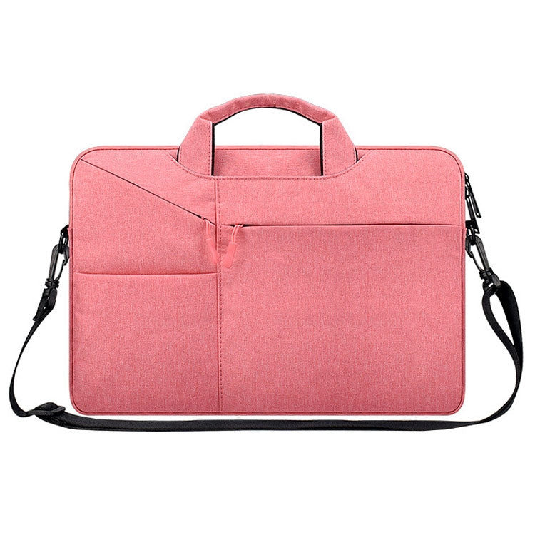 ST02S Waterproof Tear Resistance Hidden Portable Strap One-shoulder Handbag for 13.3 inch Laptops, with Suitcase Belt, ST02S 13.3 inch Black, ST02S 13.3 inch Dark Gray, ST02S 13.3 inch Pink, ST02S 13.3 inch Light Grey, ST02S 13.3 inch Navy Blue