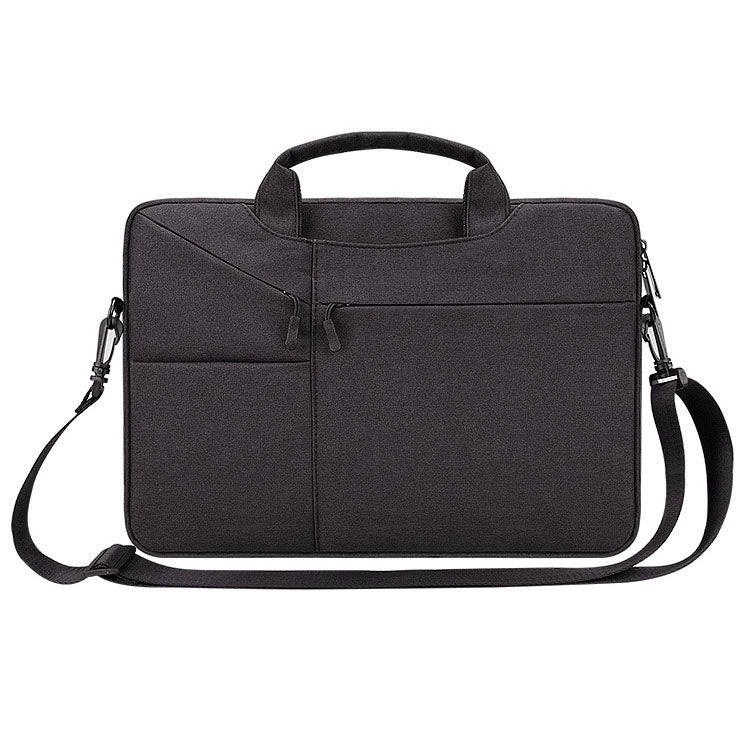 ST02S Waterproof Tear Resistance Hidden Portable Strap One-shoulder Handbag for 15.6 inch Laptops, with Suitcase Belt, ST02S 15.6 inch Black