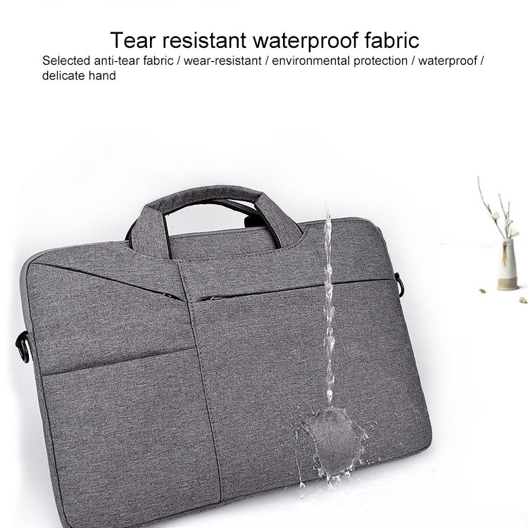 ST02S Waterproof Tear Resistance Hidden Portable Strap One-shoulder Handbag for 15.6 inch Laptops, with Suitcase Belt, ST02S 15.6 inch Black