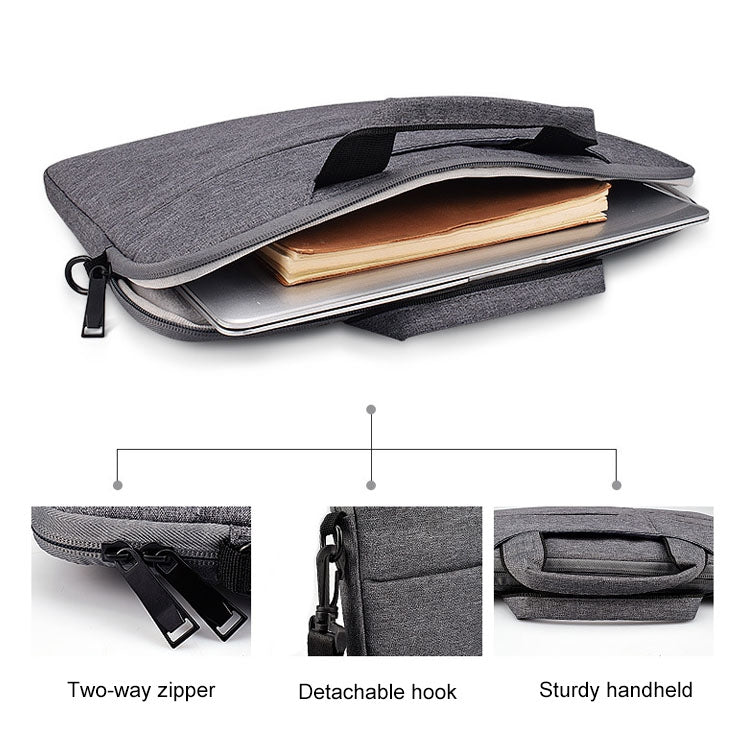 ST02S Waterproof Tear Resistance Hidden Portable Strap One-shoulder Handbag for 15.6 inch Laptops, with Suitcase Belt, ST02S 15.6 inch Black