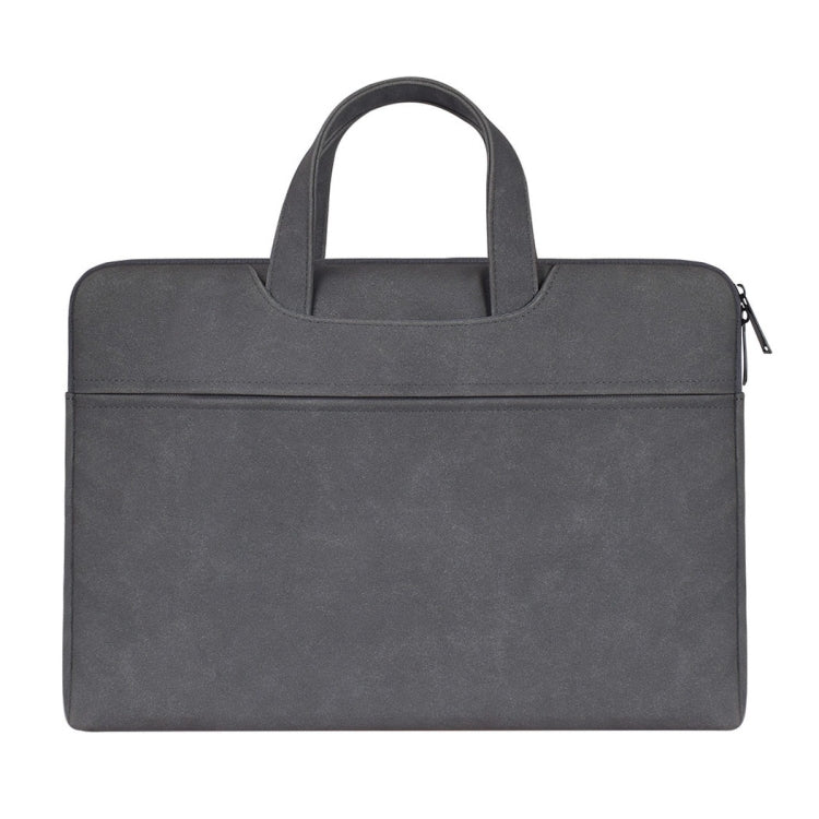 ST06 Waterproof PU Leather Zipper Hidden Portable Strap One-shoulder Handbag for 13.3 inch Laptops, with Suitcase Belt, ST06 13.3 inch Dark Gray, ST06 13.3 inch Pink, ST06 13.3 inch Light Grey