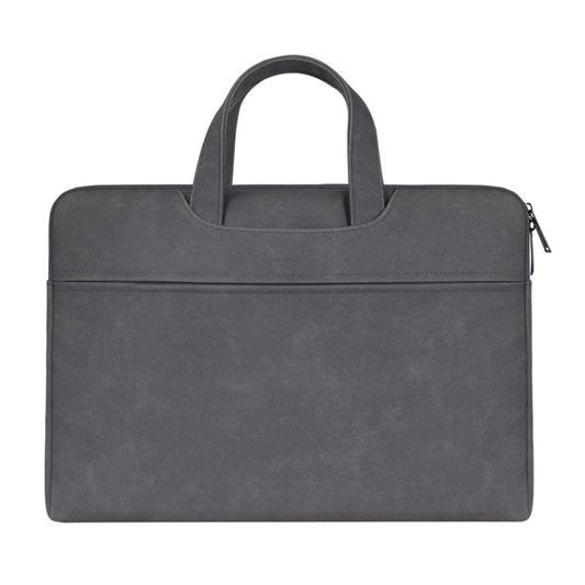 ST06 Waterproof PU Leather Zipper Hidden Portable Strap One-shoulder Handbag for 14.1 inch Laptops, with Suitcase Belt, ST06 14.1 inch Dark Gray, ST06 14.1 inch Pink, ST06 14.1 inch Light Grey