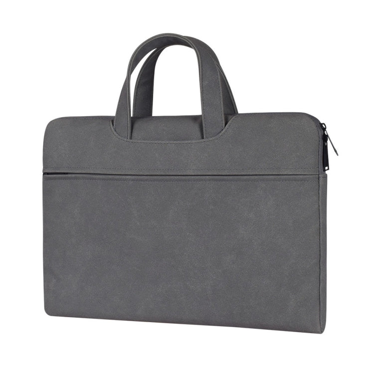 ST06 Waterproof PU Leather Zipper Hidden Portable Strap One-shoulder Handbag for 14.1 inch Laptops, with Suitcase Belt, ST06 14.1 inch Dark Gray, ST06 14.1 inch Pink, ST06 14.1 inch Light Grey