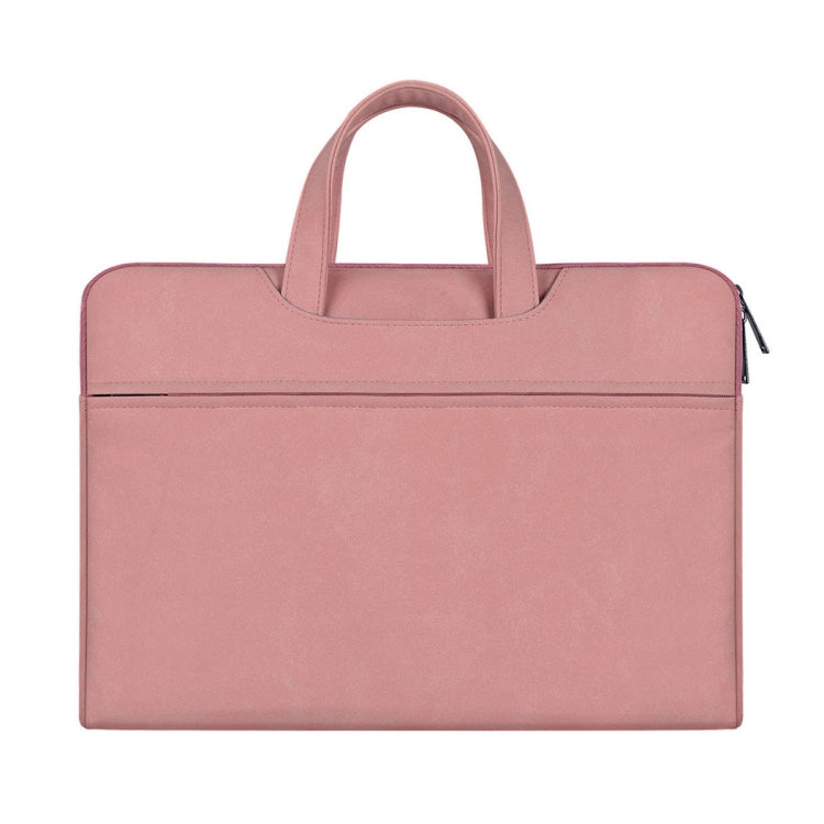 ST06 Waterproof PU Leather Zipper Hidden Portable Strap One-shoulder Handbag for 15.6 inch Laptops, with Suitcase Belt, ST06 15.6 inch Dark Gray, ST06 15.6 inch Pink, ST06 15.6 inch Light Grey