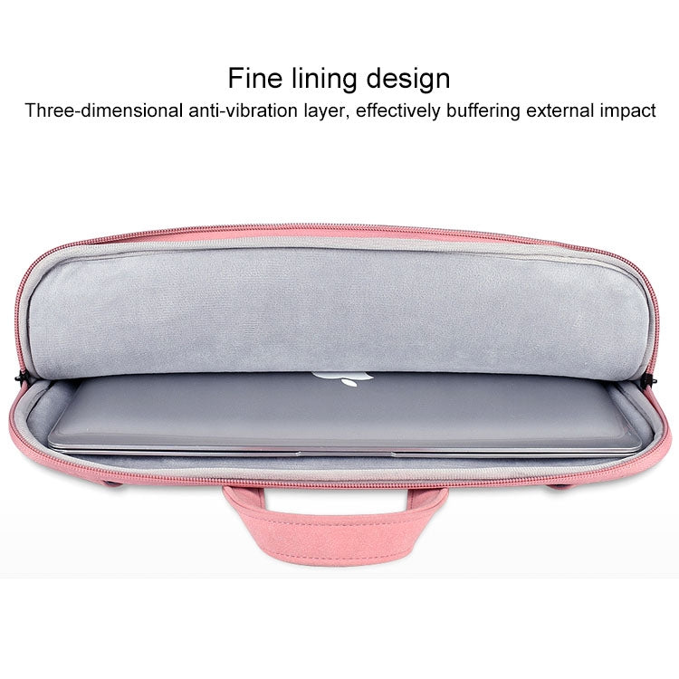 ST06S Waterproof PU Leather Zipper Hidden Portable Strap One-shoulder Handbag for 14.1 inch Laptops, with Magic Stick & Suitcase Belt, ST06S 14.1 inch Dark Gray, ST06S 14.1 inch Pink, ST06S 14.1 inch Light Grey