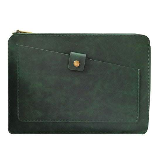 Universal Genuine Leather Business Laptop Tablet Zipper Bag For 13.3 inch and Below, 13.3 inch