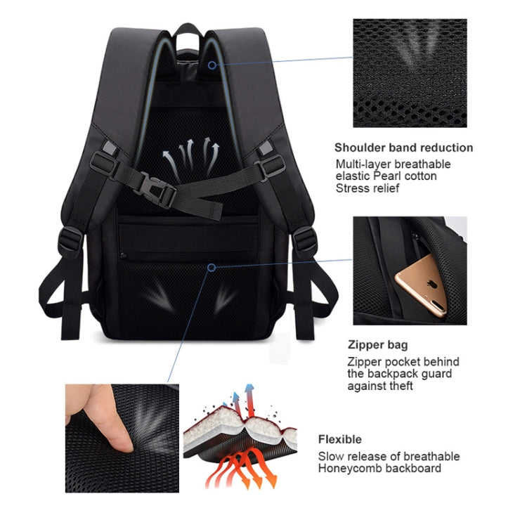 Polyester Laptop Backpack for Below 15 inch Laptops, with USB Interface Trunk Trolley Strap