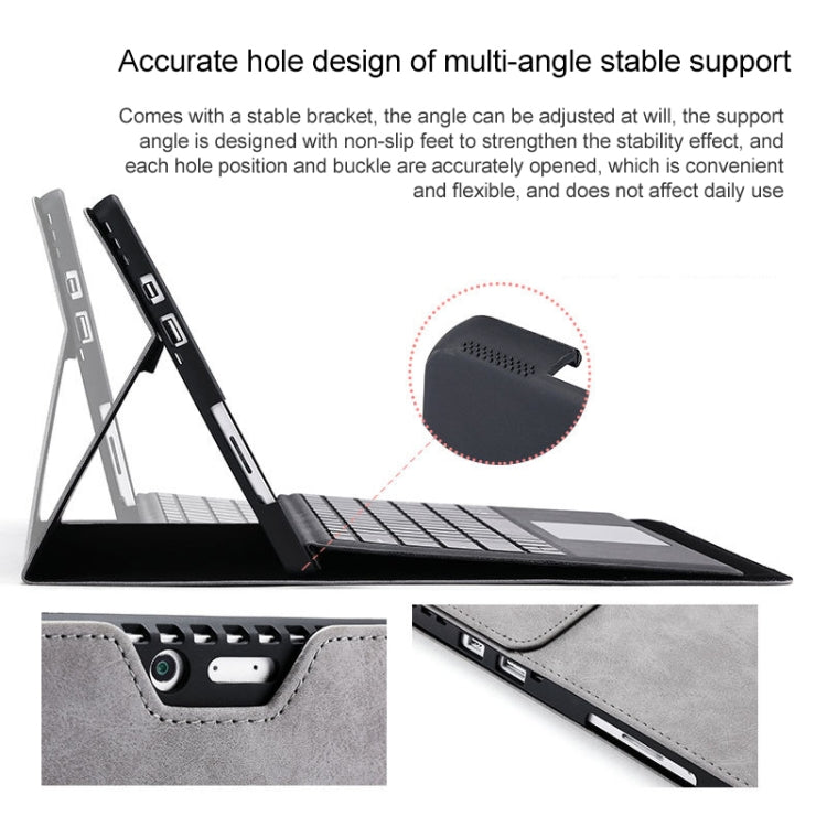 For Microsoft Surface Pro 7 / 7+ South African Sheepskin Magnetic Horizontal Flip Leather Case with Pen Slot & Holder, Case