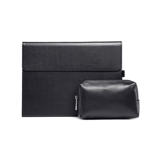 For Microsoft Surface Pro 7 / 7+ Microfiber Lambskin Texture Magnetic Horizontal Flip Leather Case + Power Supply Bag with Pen Slot & Holder, Case + Power Supply Bag