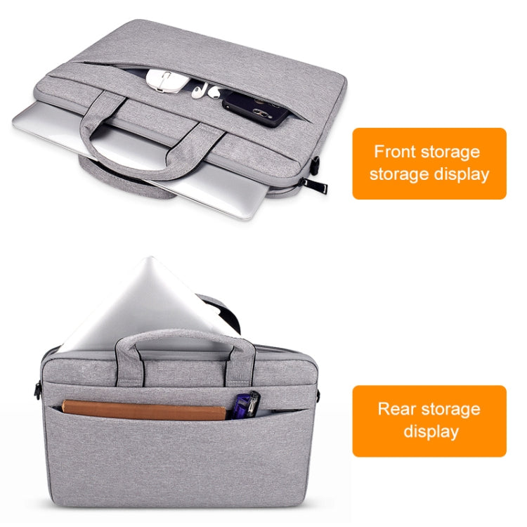 ST03S 13.3 inch Double Side Pockets Wearable Oxford Cloth Soft Handle Portable Laptop Tablet Bag, 13.3 inch Black, 13.3 inch Pink, 13.3 inch Grey, 13.3 inch Deep Space Gray, 13.3 inch Navy Blue