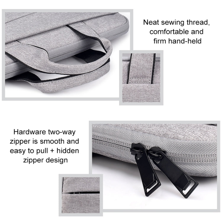 ST03S 14.1 inch Double Side Pockets Wearable Oxford Cloth Soft Handle Portable Laptop Tablet Bag, 14.1 inch Black, 14.1 inch Pink, 14.1 inch Grey, 14.1 inch Deep Space Gray, 14.1 inch Navy Blue
