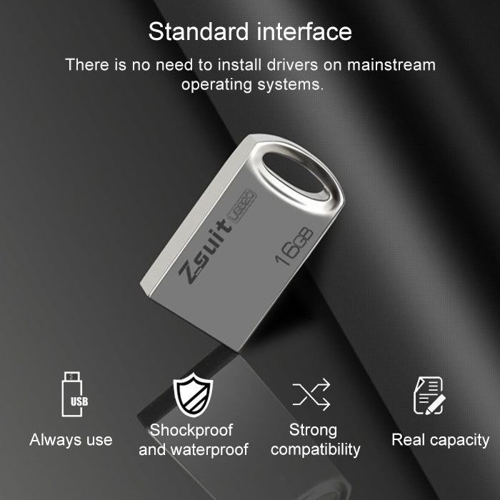 Zsuit 128GB USB 2.0 Mini Metal Ring Shape USB Flash Disk, 128GB USB 2.0