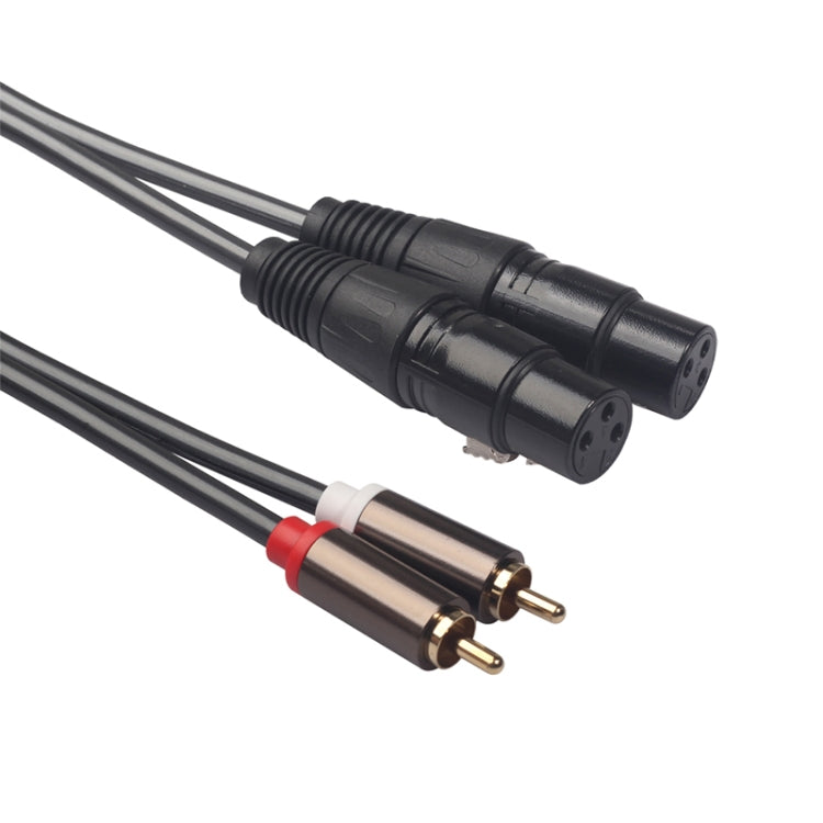 366120-15 2 RCA Male to 2 XLR 3 Pin Female Audio Cable, Length: 1.5m, 366120-15 2 RCA Male to 2 XLR 3 Pin Female