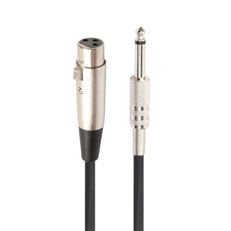 3m XLR 3-Pin Female to 1/4 inch (6.35mm) Mono Shielded Microphone Mic Cable, Length: 3m