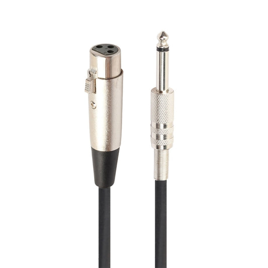 3m XLR 3-Pin Female to 1/4 inch (6.35mm) Mono Shielded Microphone Mic Cable, Length: 3m