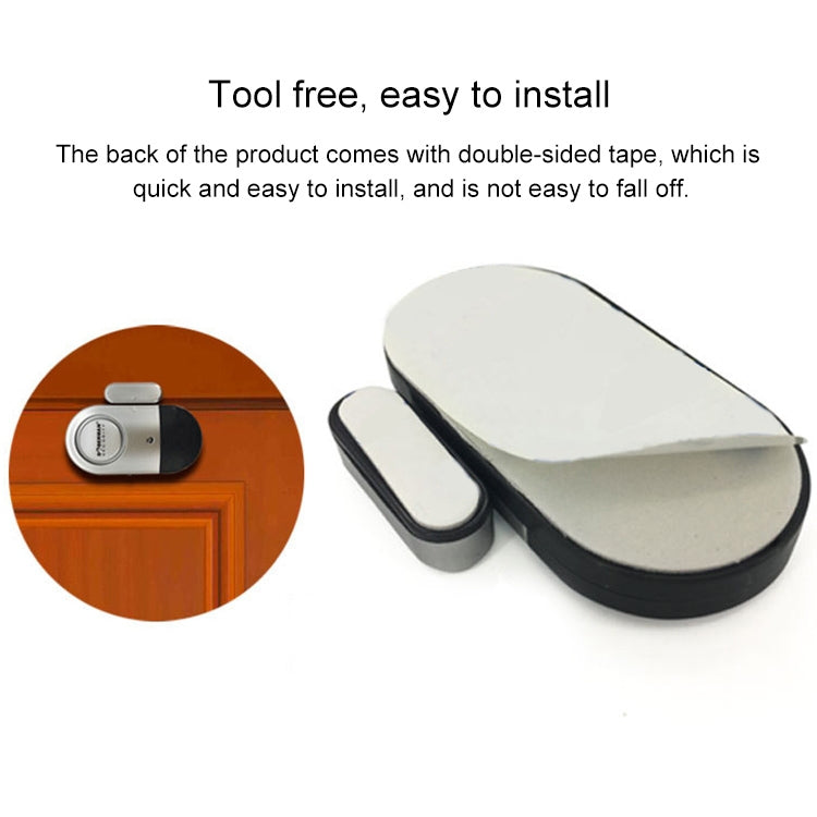 DOBERMAN SE-0701 Oval Household Anti-theft Door and Window Magnetic Spring Sensor Super Loud Simple Alarm, SE-0701