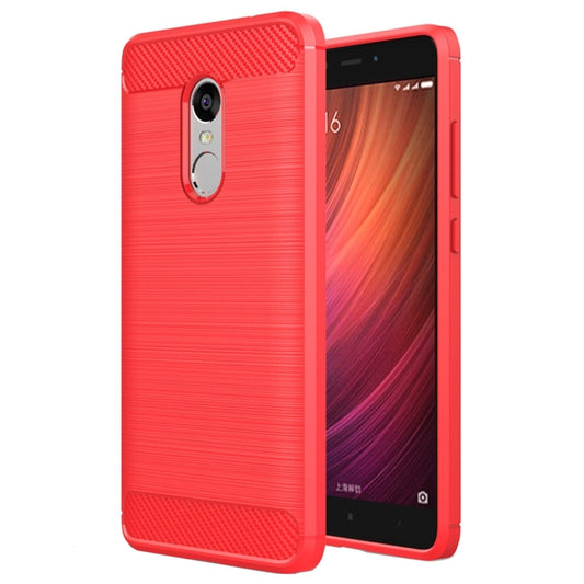 For Xiaomi  Redmi Note 4X Brushed Carbon Fiber Texture Shockproof TPU Protective Case , For Redmi Note 4X, Redmi Note 4X