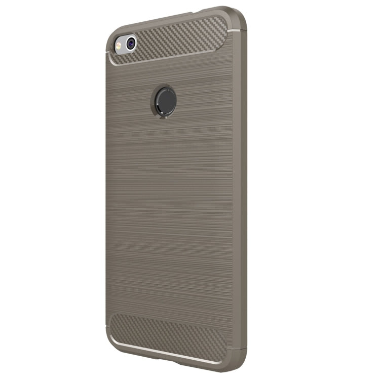 For Huawei  P8 Lite (2017) Brushed Carbon Fiber Texture Shockproof TPU Protective Case, Huawei P8 Lite (2017), For P8 Lite (2017)