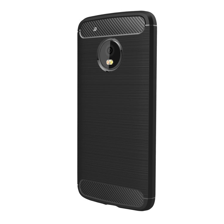 For Motorola Moto G5 Plus Brushed Carbon Fiber Texture Shockproof TPU Protective Cover Case, For Moto G5 Plus
