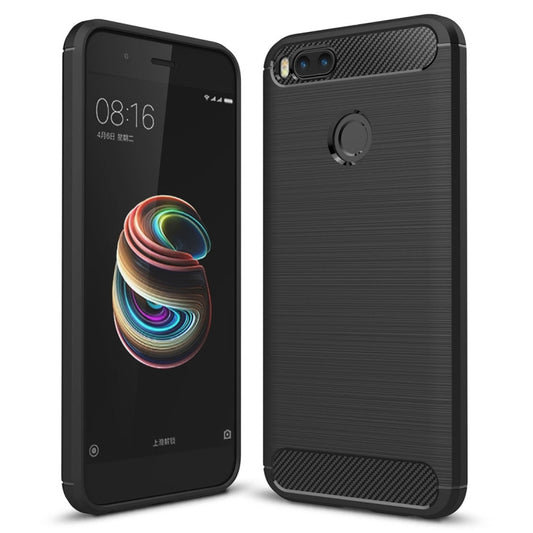 For Xiaomi  Mi 5X Carbon Fiber TPU Brushed Texture Shockproof Protective Back Cover Case, For Xiaomi Mi 5X