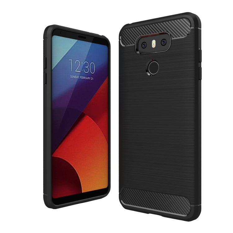 For LG G6 Brushed Carbon Fiber Texture Shockproof TPU Protective Cover Case, For G6, For LG G6, LG G6