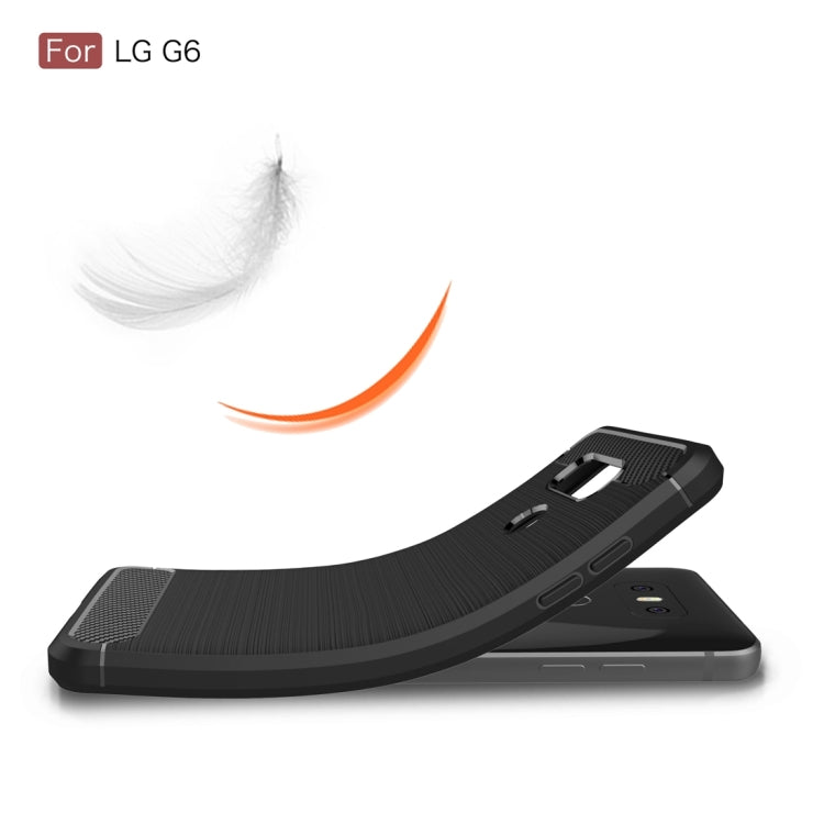 For LG G6 Brushed Carbon Fiber Texture Shockproof TPU Protective Cover Case, For G6, For LG G6, LG G6