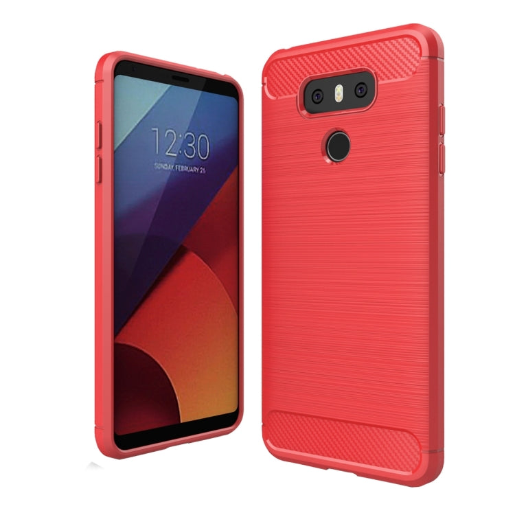 For LG G6 Brushed Carbon Fiber Texture Shockproof TPU Protective Cover Case, For G6, For LG G6, LG G6