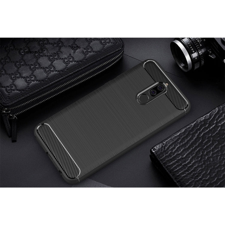 For Huawei  Mate 10 Lite Brushed Carbon Fiber Texture TPU Shockproof Anti-slip Soft Protective Back Cover Case, For Mate 10 Lite, For Huawei Mate 10 Lite