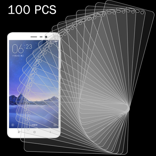 100 PCS for Xiaomi Redmi Note 3 0.26mm 9H Surface Hardness 2.5D Explosion-proof Tempered Glass Screen Film, 100pcs