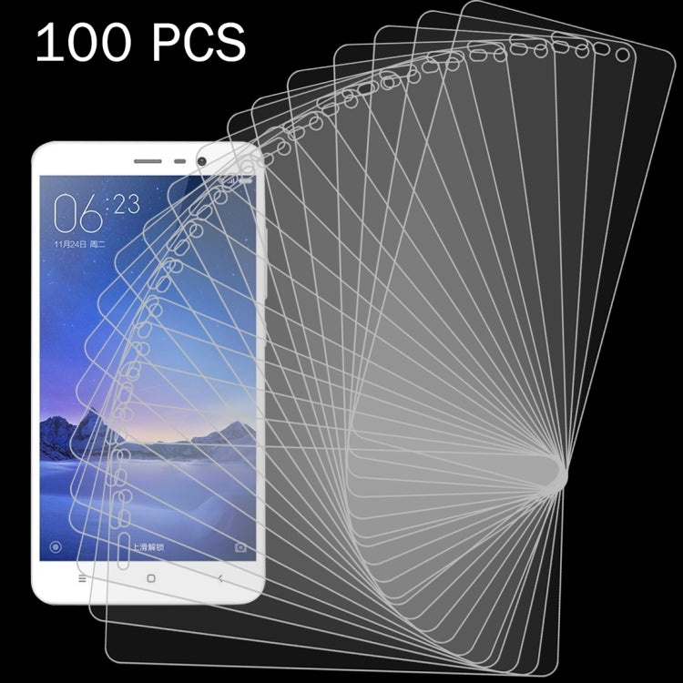 100 PCS for Xiaomi Redmi Note 3 0.26mm 9H Surface Hardness 2.5D Explosion-proof Tempered Glass Screen Film, 100pcs