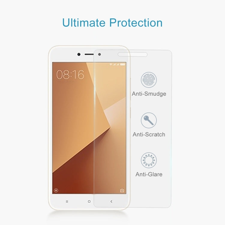 10 PCS for Xiaomi Redmi Note 5A 0.26mm 9H Surface Hardness 2.5D Explosion-proof Non-full Screen Tempered Glass Screen Film, For Redmi Note 5A