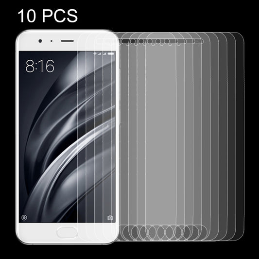 10 PCS for Xiaomi Mi 6 0.26mm 9H Surface Hardness Explosion-proof Non-full Screen Tempered Glass Screen Film, For Mi 6