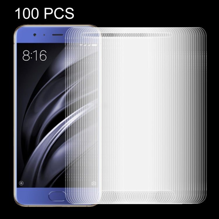 100 PCS for Xiaomi Mi 6 0.26mm 9H Surface Hardness Explosion-proof Non-full Screen Tempered Glass Screen Film, For Mi 6