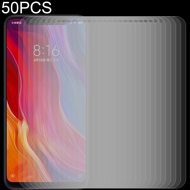 50 PCS 0.26mm 9H 2.5D Tempered Glass Film for Xiaomi Mi 8, For Mi 8 (50pcs)