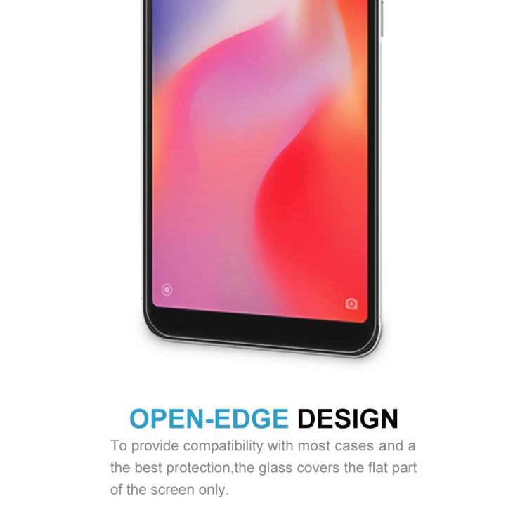 50 PCS 0.26mm 9H 2.5D Tempered Glass Film for Xiaomi Redmi 6A, No Retail Package, For Redmi 6A (50 PCS)