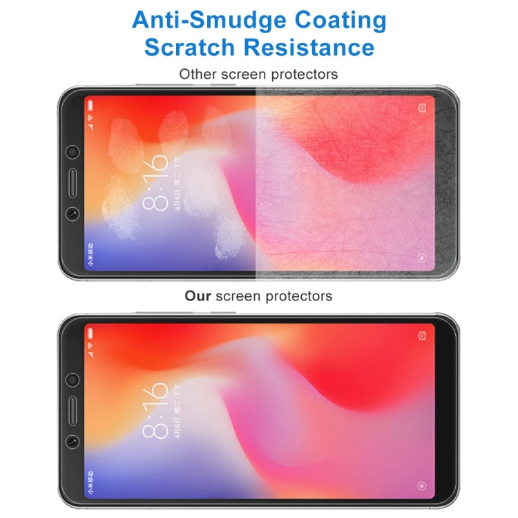 50 PCS 0.26mm 9H 2.5D Tempered Glass Film for Xiaomi Redmi 6A, No Retail Package, For Redmi 6A (50 PCS)