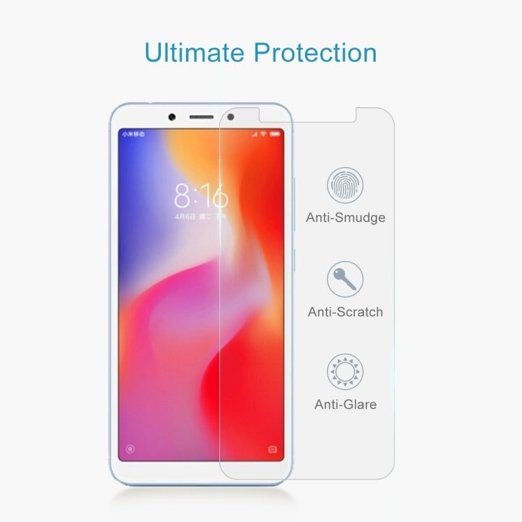 100PCS 9H 2.5D Tempered Glass Film for Xiaomi Redmi 6A, For 6A