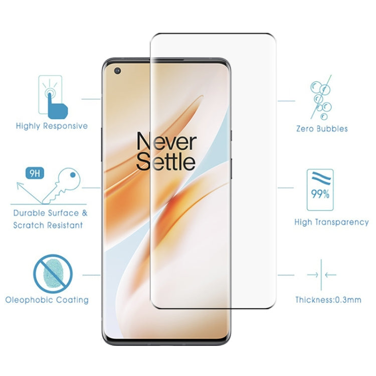 25 PCS For OnePlus 8 Pro 9H 9D Curved Edge Tempered Glass Film, For OnePlus 8 Pro
