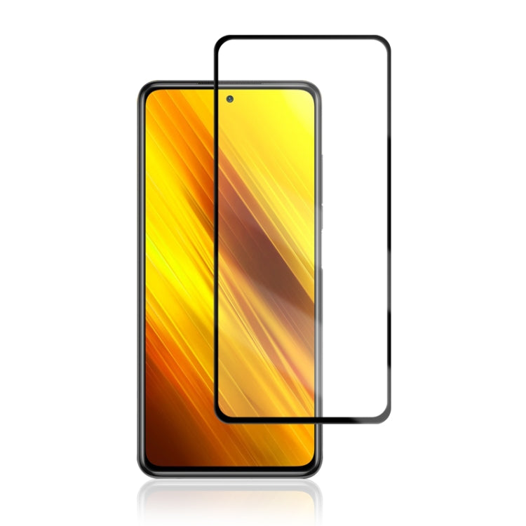 mocolo 0.33mm 9H 2.5D Full Glue Silk Print Tempered Glass Film for Xiaomi POCO X3 NFC, Support Fingerprint Unlock, For Xiaomi POCO X3 NFC